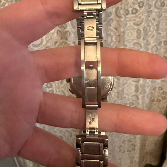 Bulova Silver Diamond Chronograph Watch - Picture 5 of 9